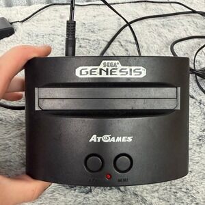 SEGA Genesis Classic Game Console ATGames Black Controller Ports AV Output DC 9V